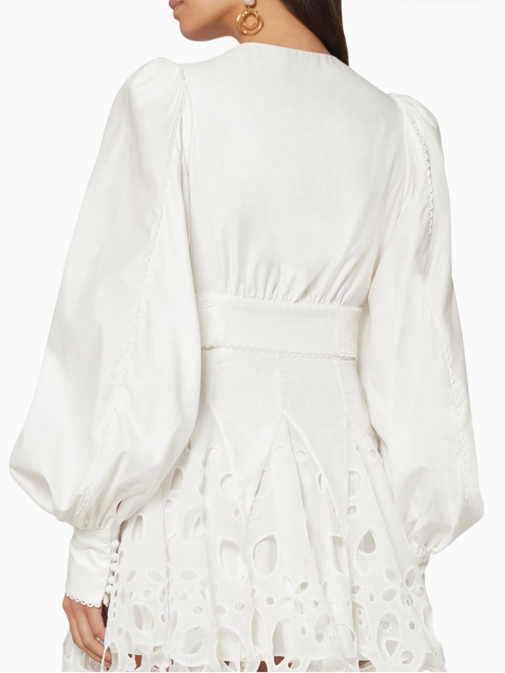 Acler White Vicount Embroidered Dress - Picture 3 of 10